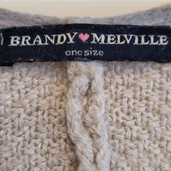 Brandy Melville cropped open cardigan beige small medium - Picture 10 of 14